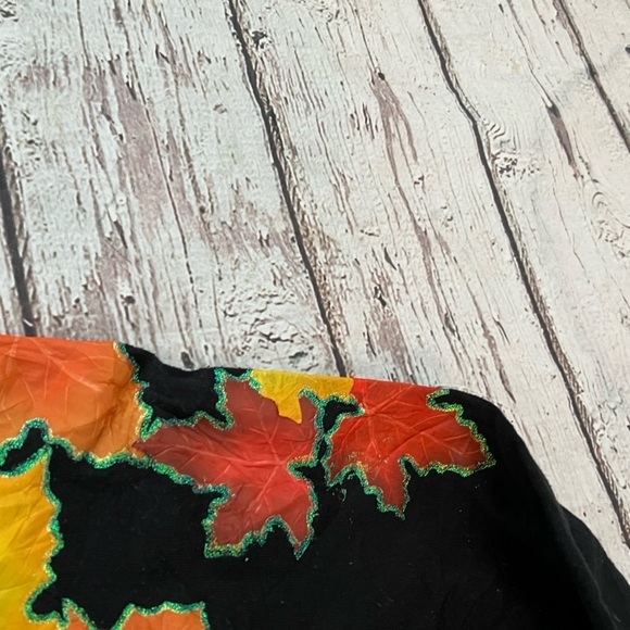 Vintage 1980s Fall Foilage Pullover Jumper Crewneck Sweatshirt - Picture 4 of 6